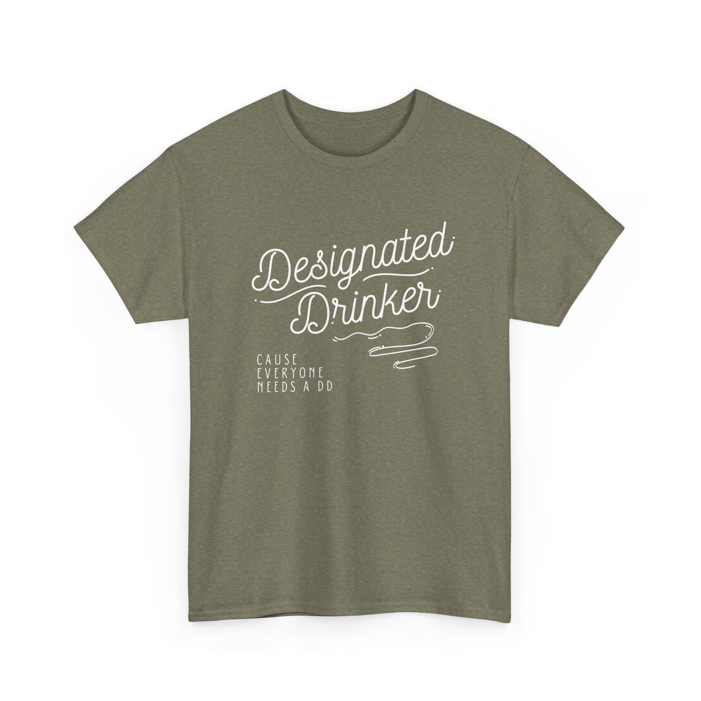 DD Designated Drinker Unisex Heavy Cotton Tee - Perfect for Parties & Gatherings