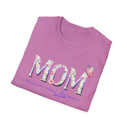 Floral Butterfly MOM T-Shirt - Perfect Gift for Mother's Day