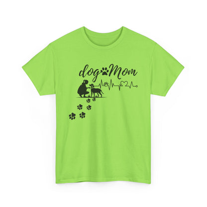 Cute Dog Mom Unisex Heavy Cotton Tee - Perfect Gift for Dog Lovers