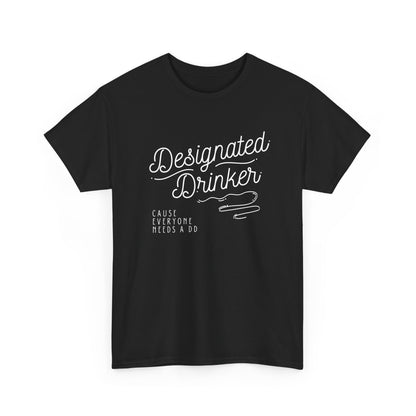 DD Designated Drinker Unisex Heavy Cotton Tee - Perfect for Parties & Gatherings