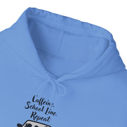 Caffeine, Car, Time Repeat Hoodie | Cozy Unisex Sweatshirt for Coffee Lovers
