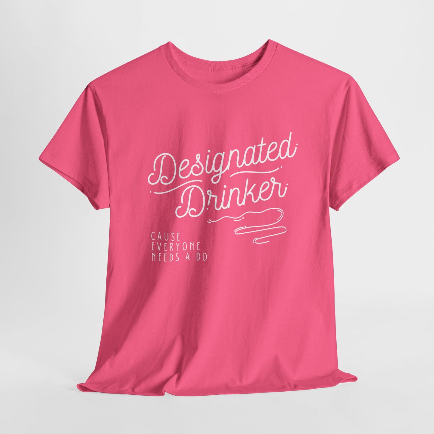 DD Designated Drinker Unisex Heavy Cotton Tee - Perfect for Parties & Gatherings