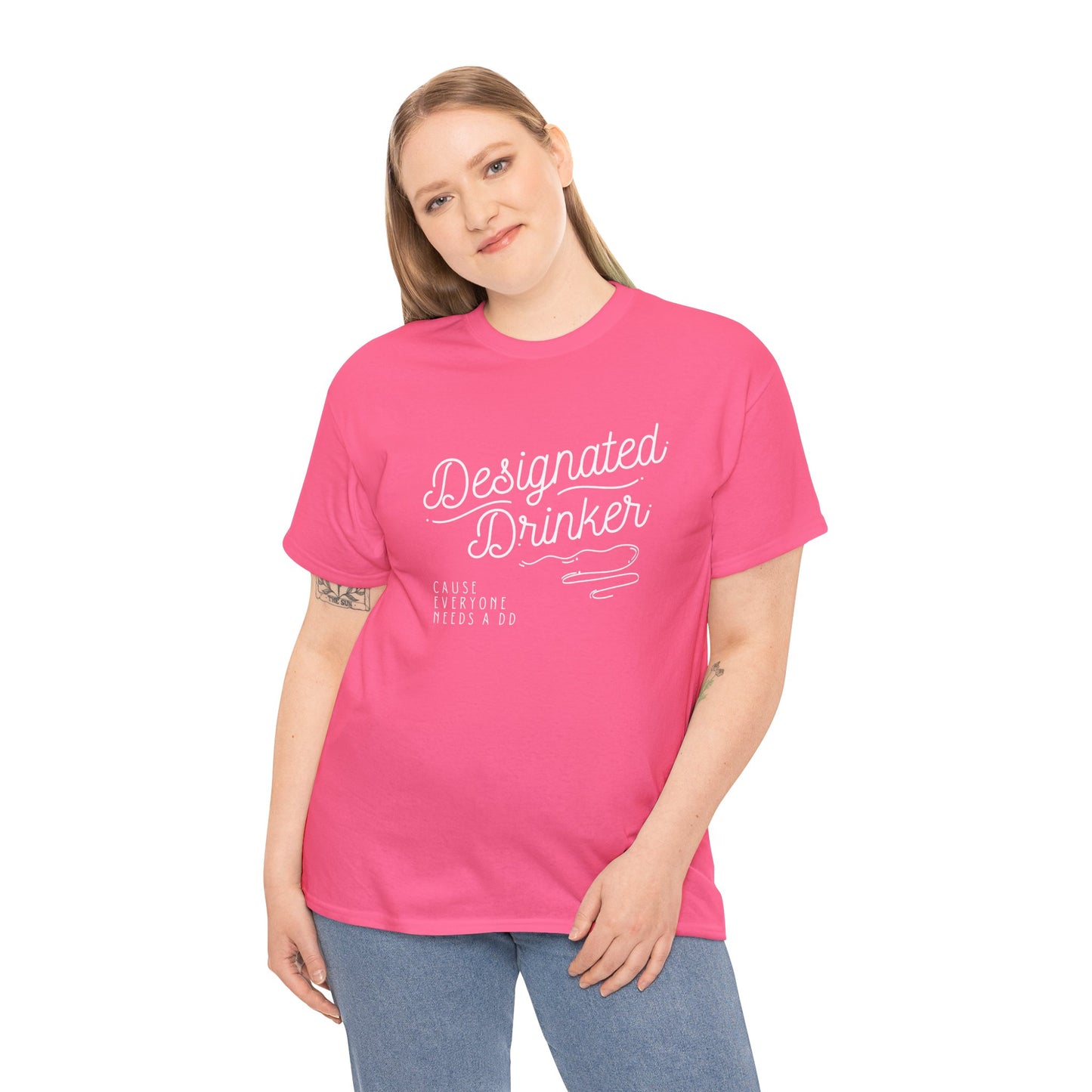 DD Designated Drinker Unisex Heavy Cotton Tee - Perfect for Parties & Gatherings