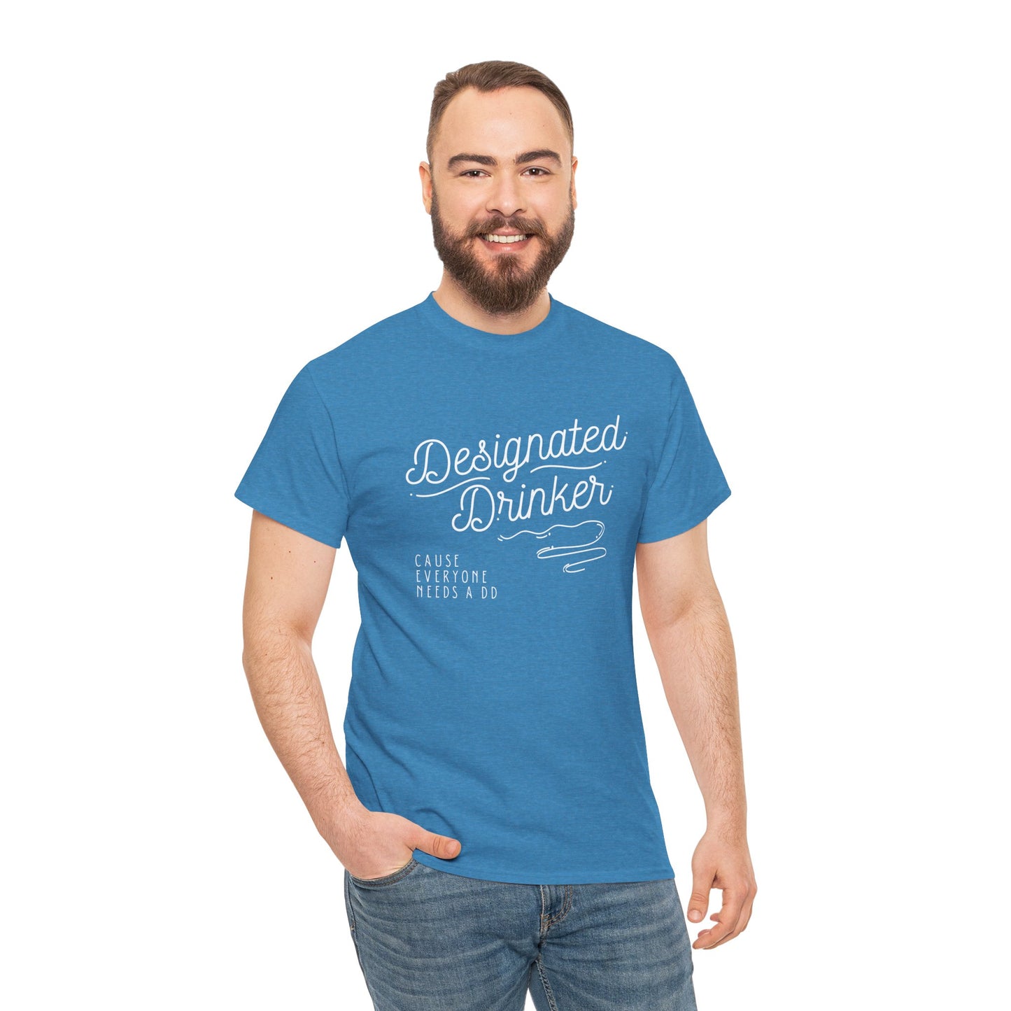 DD Designated Drinker Unisex Heavy Cotton Tee - Perfect for Parties & Gatherings