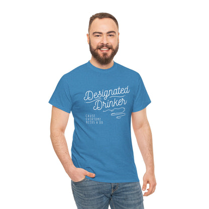 DD Designated Drinker Unisex Heavy Cotton Tee - Perfect for Parties & Gatherings