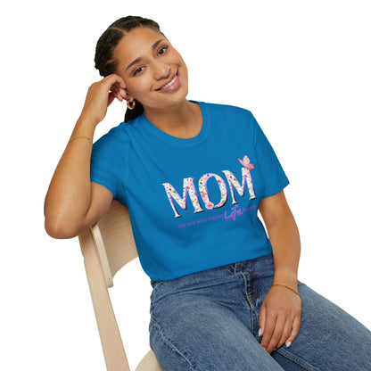 Floral Butterfly MOM T-Shirt - Perfect Gift for Mother's Day