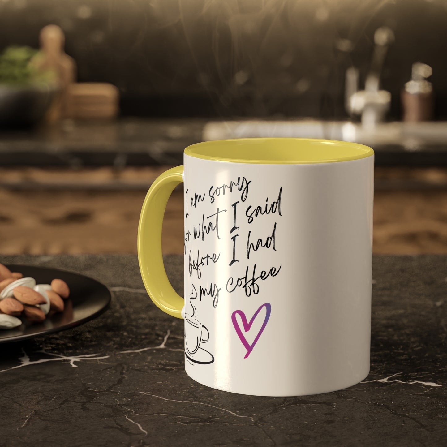 Sorry for what I said before I had my coffee, Colorful Mugs, 11oz