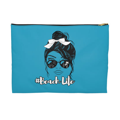 #Beach Life Accessory Pouch - Stylish Summer Storage for Beach Lovers