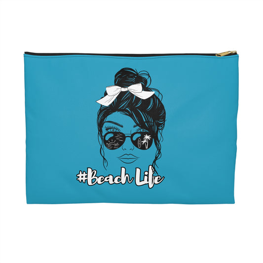 #Beach Life Accessory Pouch - Stylish Summer Storage for Beach Lovers