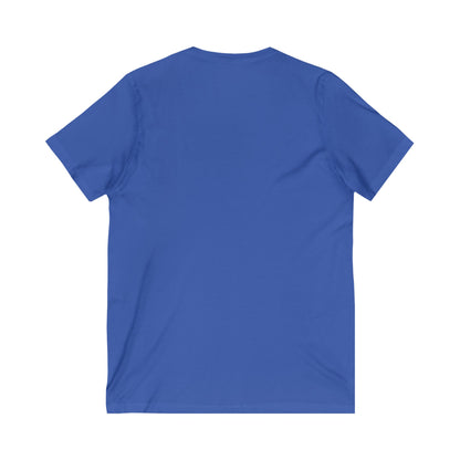 The world is better when I am Caffeinated, Unisex Jersey Short Sleeve V-Neck Tee