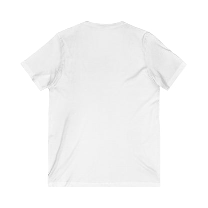 The world is better when I am Caffeinated, Unisex Jersey Short Sleeve V-Neck Tee