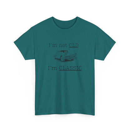Vintage Car Classic Tee - "I'm Not OLD I'm CLASSIC" Unisex Heavy Cotton T-Shirt
