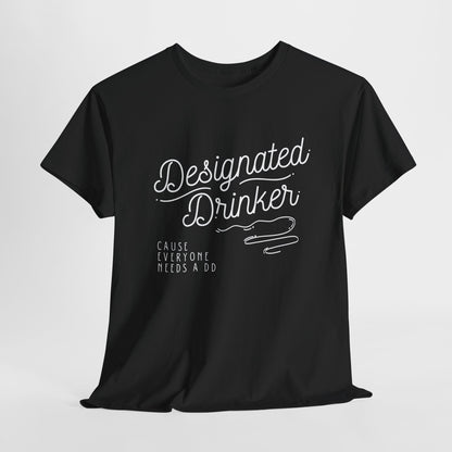 DD Designated Drinker Unisex Heavy Cotton Tee - Perfect for Parties & Gatherings