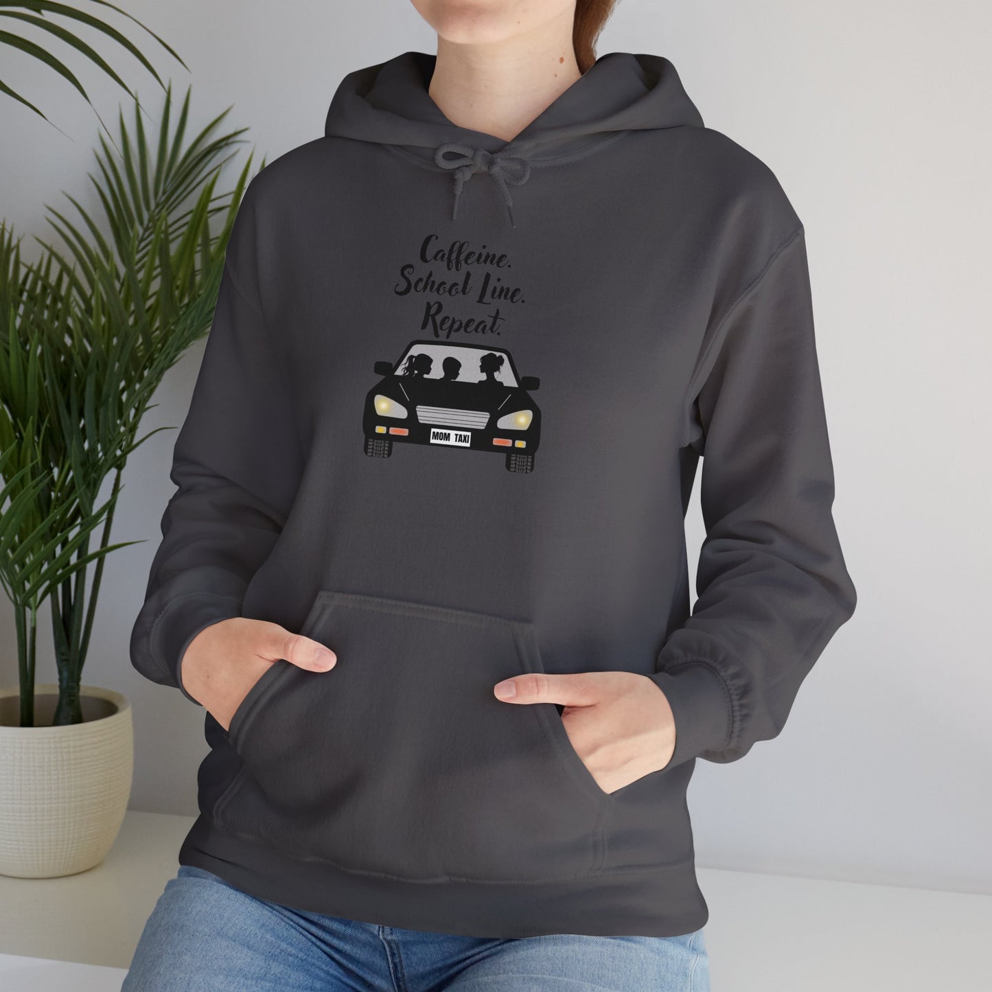 Caffeine, Car, Time Repeat Hoodie | Cozy Unisex Sweatshirt for Coffee Lovers