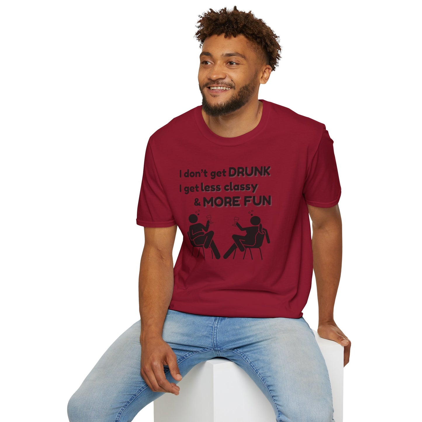 Less Classy More Fun, Unisex Softstyle T-Shirt