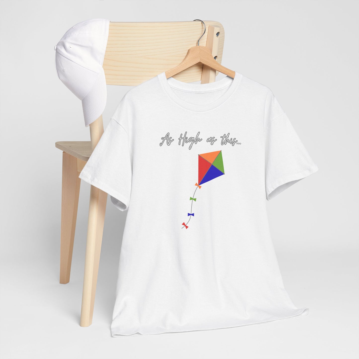 As High As This Unisex Heavy Cotton Tee - Inspirational Kite Design