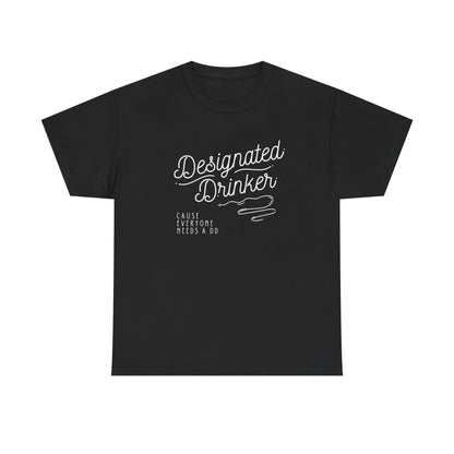 DD Designated Drinker Unisex Heavy Cotton Tee - Perfect for Parties & Gatherings