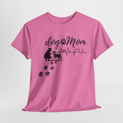 Cute Dog Mom Unisex Heavy Cotton Tee - Perfect Gift for Dog Lovers