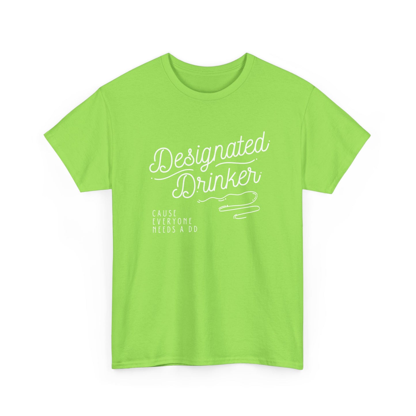 DD Designated Drinker Unisex Heavy Cotton Tee - Perfect for Parties & Gatherings