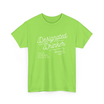 DD Designated Drinker Unisex Heavy Cotton Tee - Perfect for Parties & Gatherings