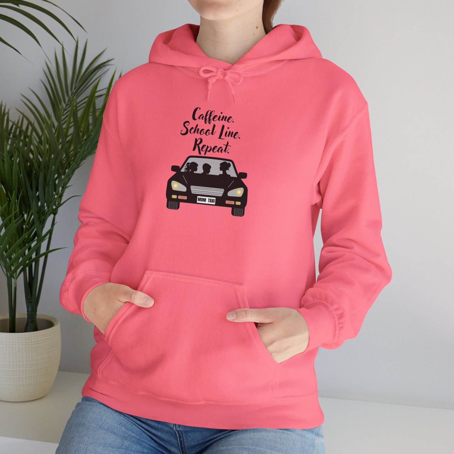 Caffeine, Car, Time Repeat Hoodie | Cozy Unisex Sweatshirt for Coffee Lovers