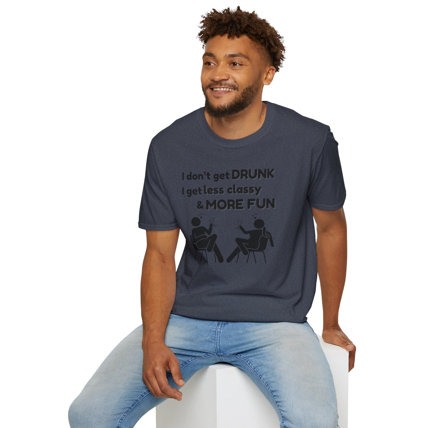 Less Classy More Fun, Unisex Softstyle T-Shirt