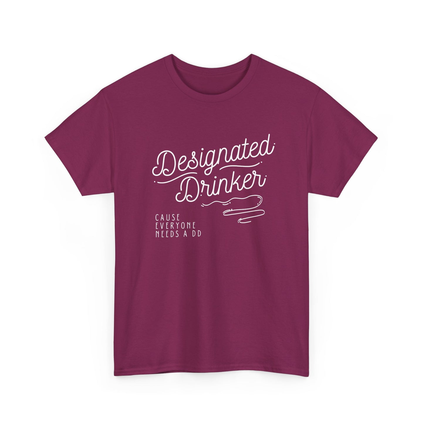 DD Designated Drinker Unisex Heavy Cotton Tee - Perfect for Parties & Gatherings