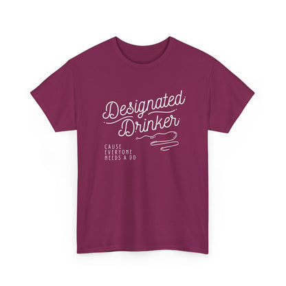 DD Designated Drinker Unisex Heavy Cotton Tee - Perfect for Parties & Gatherings