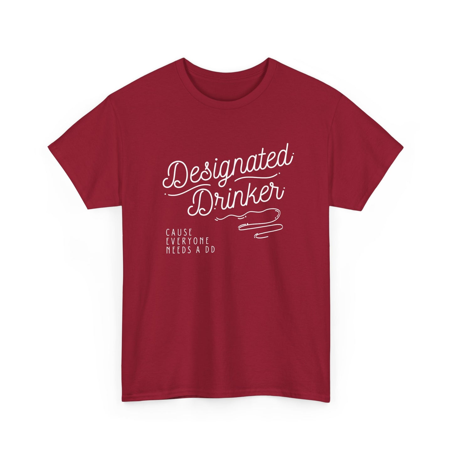 DD Designated Drinker Unisex Heavy Cotton Tee - Perfect for Parties & Gatherings