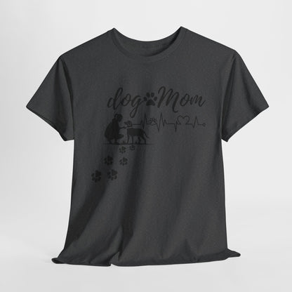 Cute Dog Mom Unisex Heavy Cotton Tee - Perfect Gift for Dog Lovers