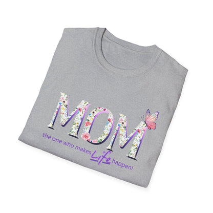 Floral Butterfly MOM T-Shirt - Perfect Gift for Mother's Day