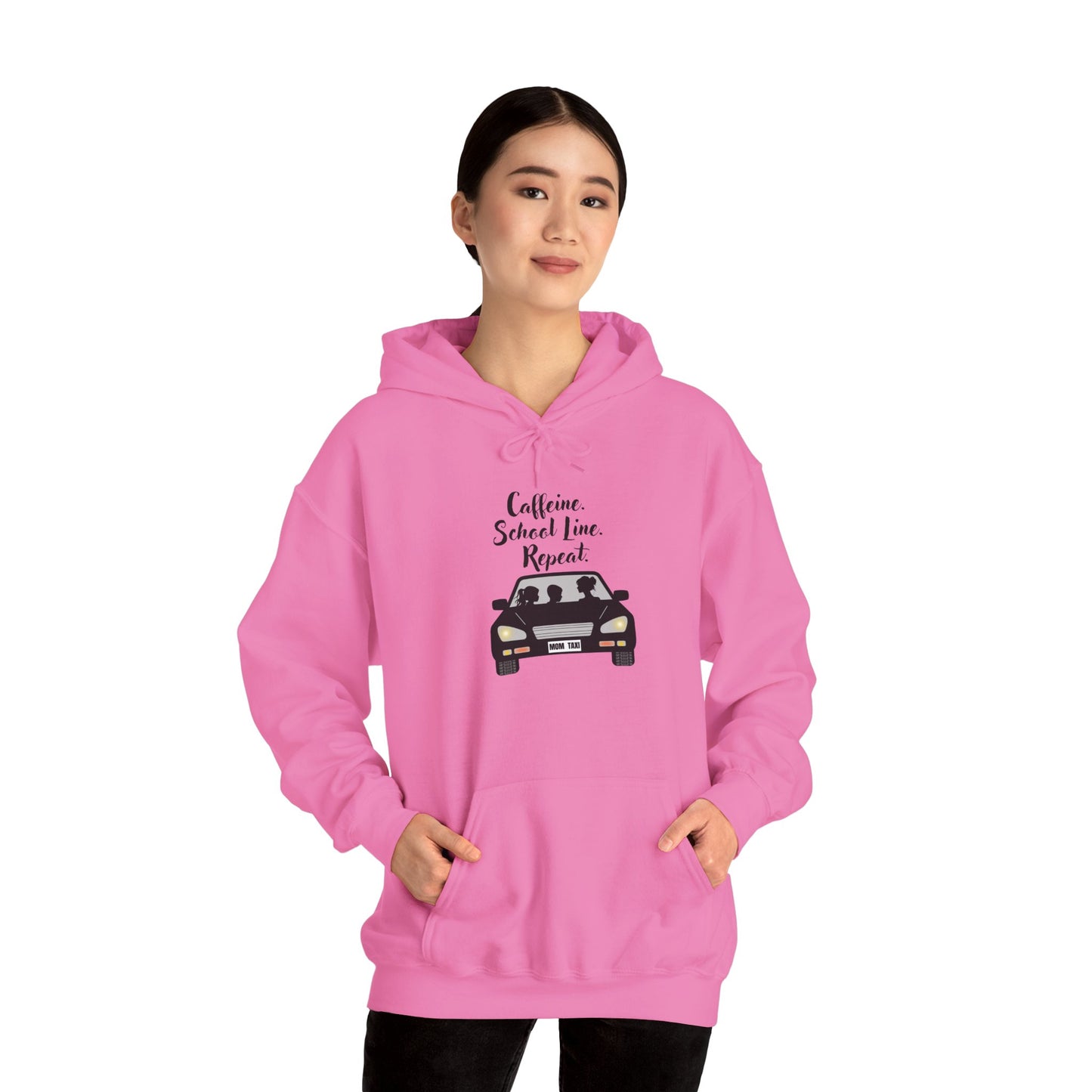 Caffeine, Car, Time Repeat Hoodie | Cozy Unisex Sweatshirt for Coffee Lovers