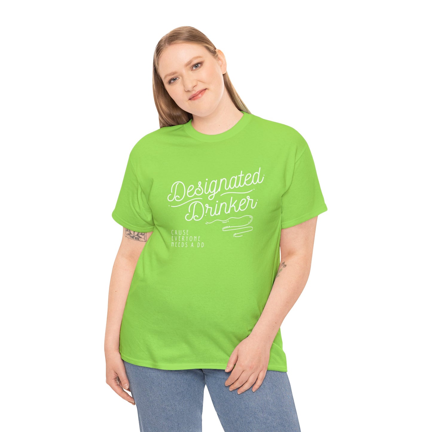 DD Designated Drinker Unisex Heavy Cotton Tee - Perfect for Parties & Gatherings