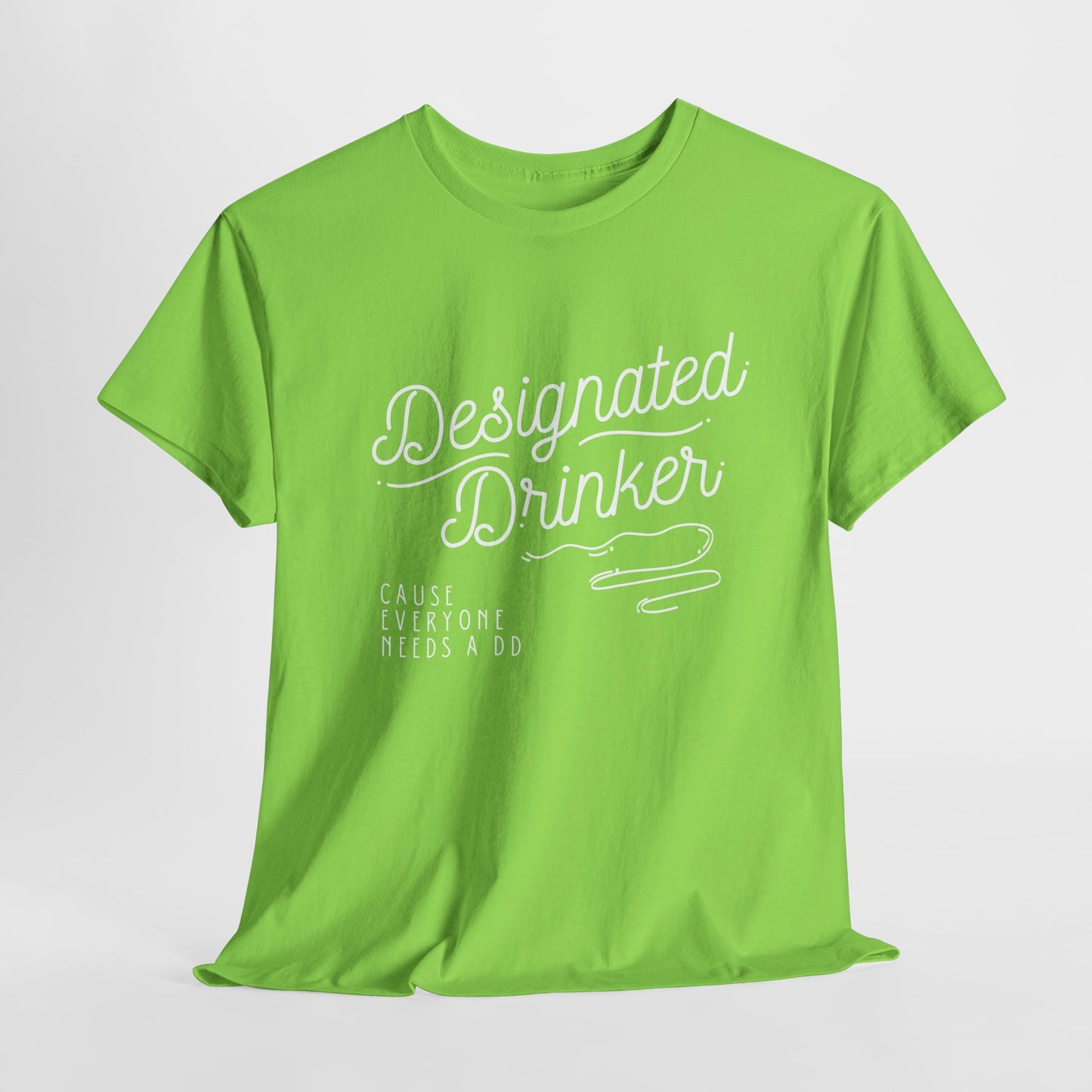 DD Designated Drinker Unisex Heavy Cotton Tee - Perfect for Parties & Gatherings