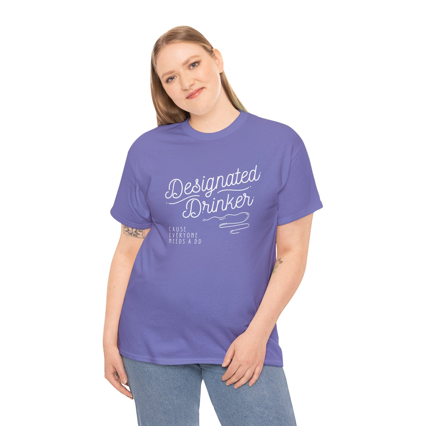 DD Designated Drinker Unisex Heavy Cotton Tee - Perfect for Parties & Gatherings