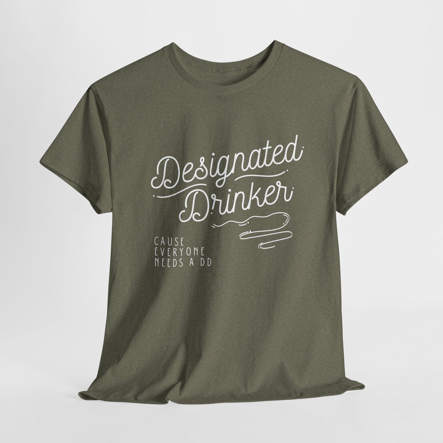 DD Designated Drinker Unisex Heavy Cotton Tee - Perfect for Parties & Gatherings