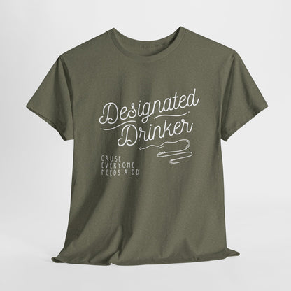 DD Designated Drinker Unisex Heavy Cotton Tee - Perfect for Parties & Gatherings