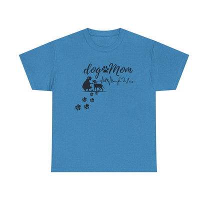 Cute Dog Mom Unisex Heavy Cotton Tee - Perfect Gift for Dog Lovers