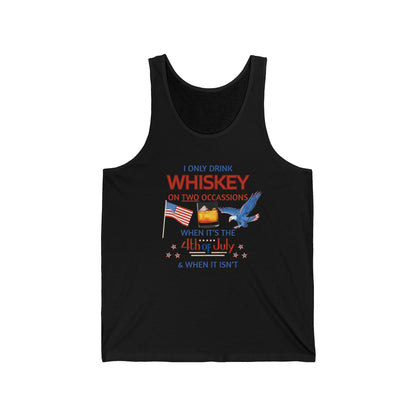 Patriotic Whiskey Tank Top for 4th of July Celebrations