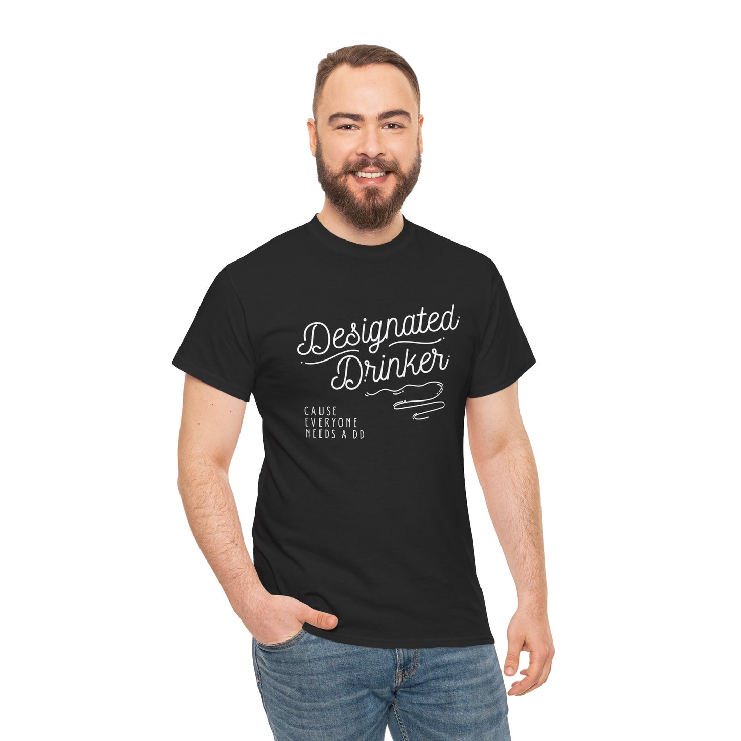 DD Designated Drinker Unisex Heavy Cotton Tee - Perfect for Parties & Gatherings