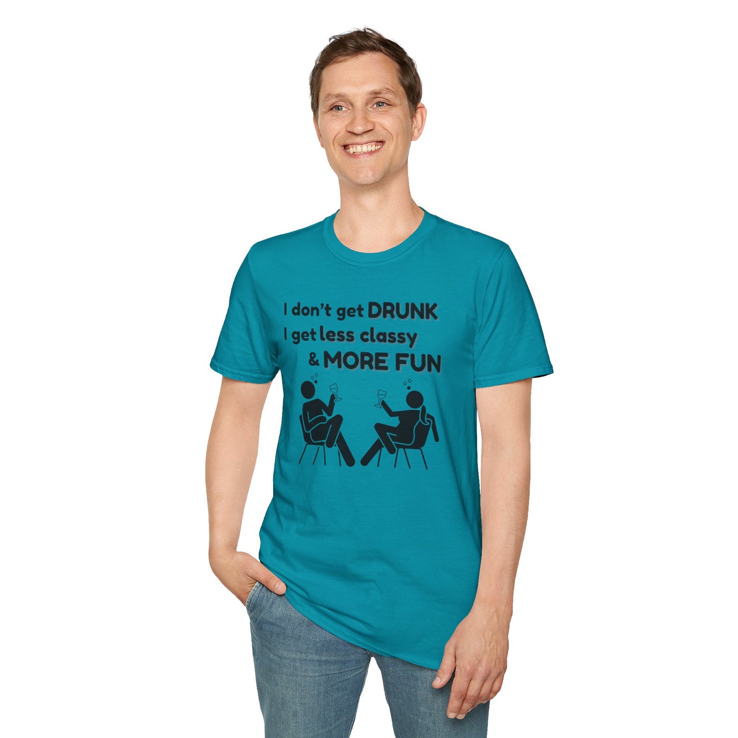 Less Classy More Fun, Unisex Softstyle T-Shirt