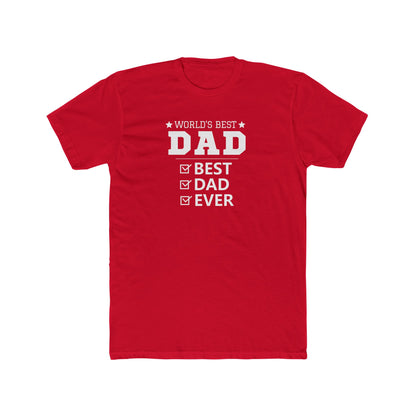 World's Best Dad Unisex Cotton Crew Tee – Perfect Father's Day Gift