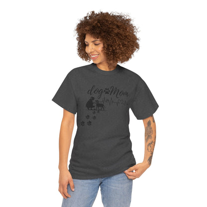 Cute Dog Mom Unisex Heavy Cotton Tee - Perfect Gift for Dog Lovers