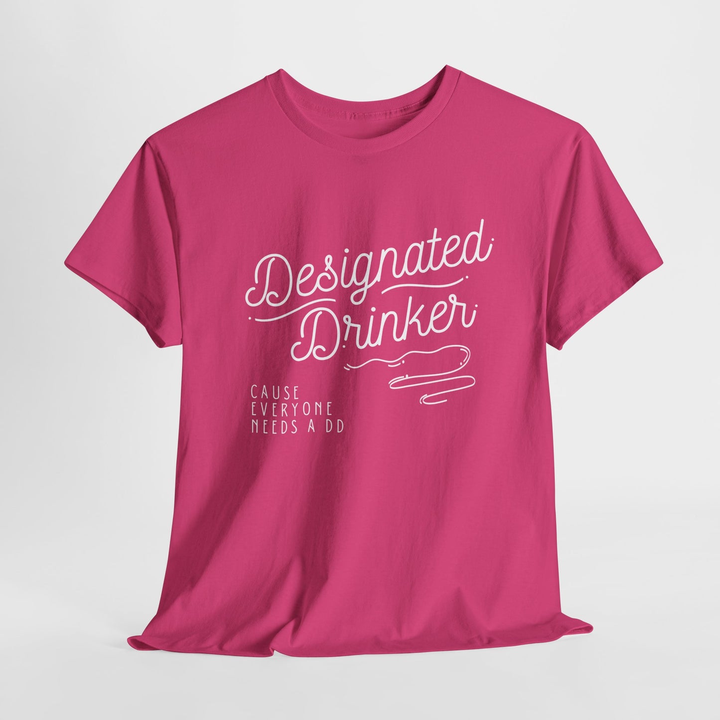 DD Designated Drinker Unisex Heavy Cotton Tee - Perfect for Parties & Gatherings