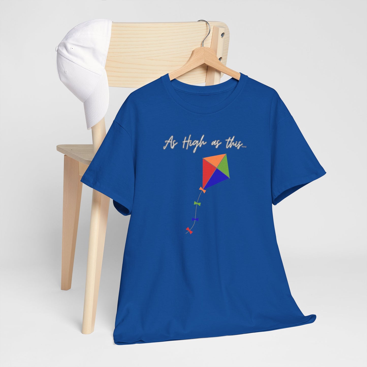 As High As This Unisex Heavy Cotton Tee - Inspirational Kite Design