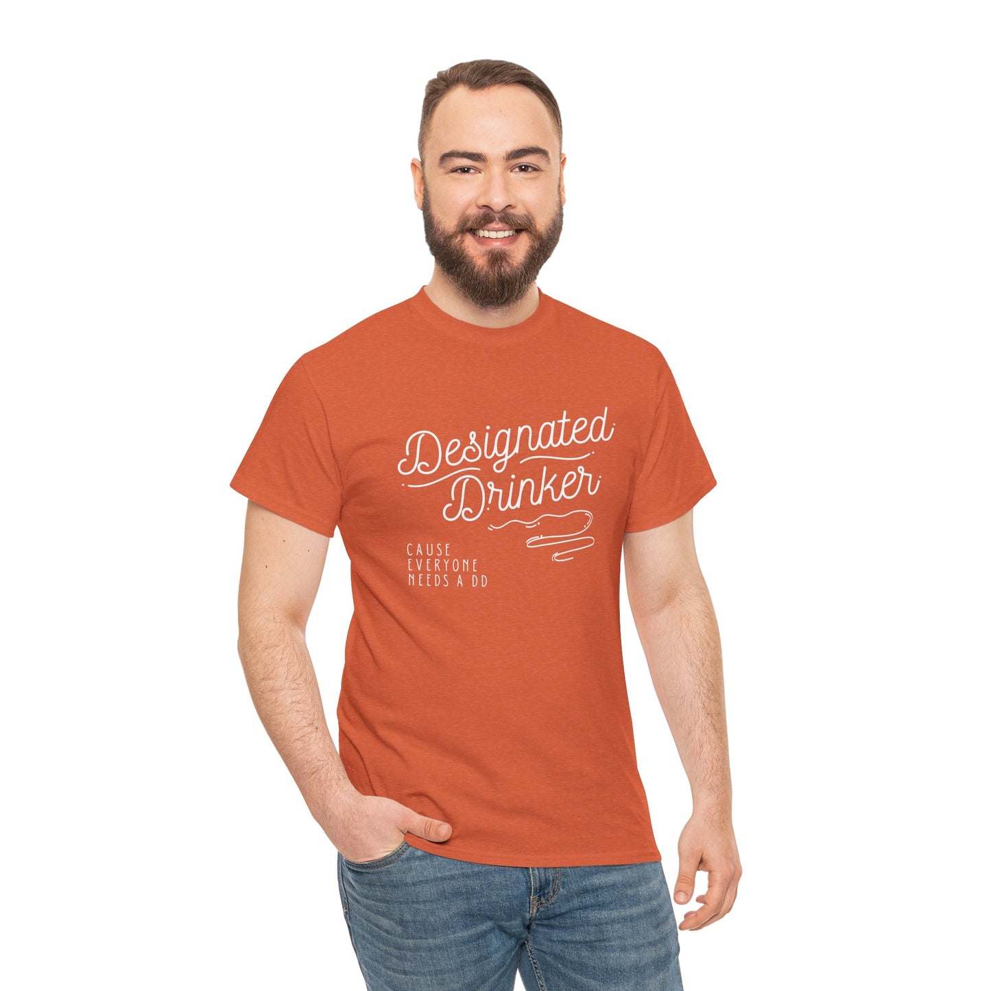 DD Designated Drinker Unisex Heavy Cotton Tee - Perfect for Parties & Gatherings