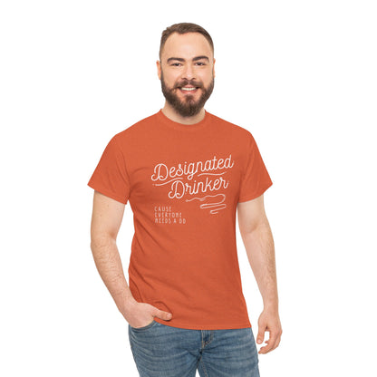 DD Designated Drinker Unisex Heavy Cotton Tee - Perfect for Parties & Gatherings