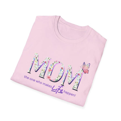 Floral Butterfly MOM T-Shirt - Perfect Gift for Mother's Day