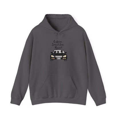 Caffeine, Car, Time Repeat Hoodie | Cozy Unisex Sweatshirt for Coffee Lovers