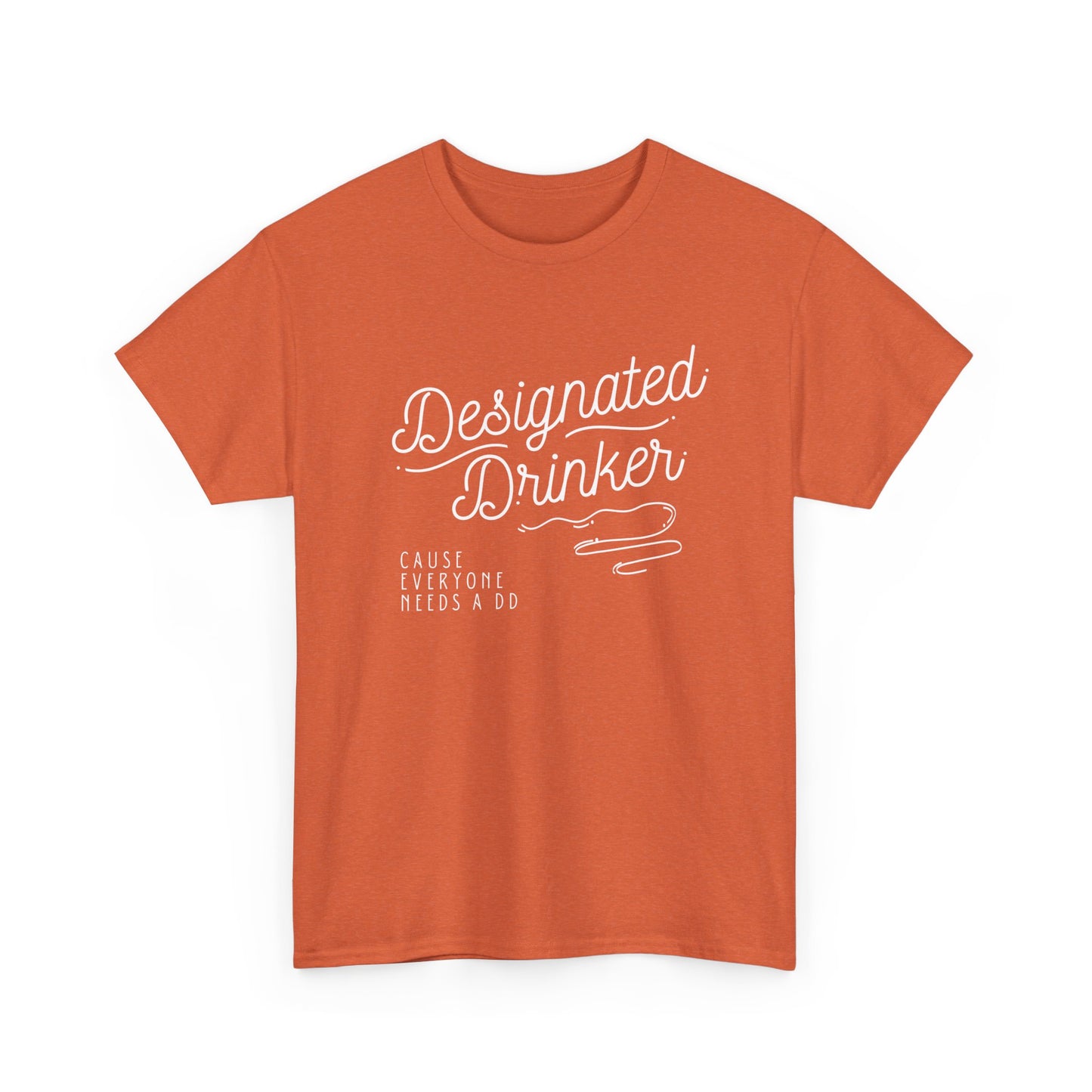 DD Designated Drinker Unisex Heavy Cotton Tee - Perfect for Parties & Gatherings